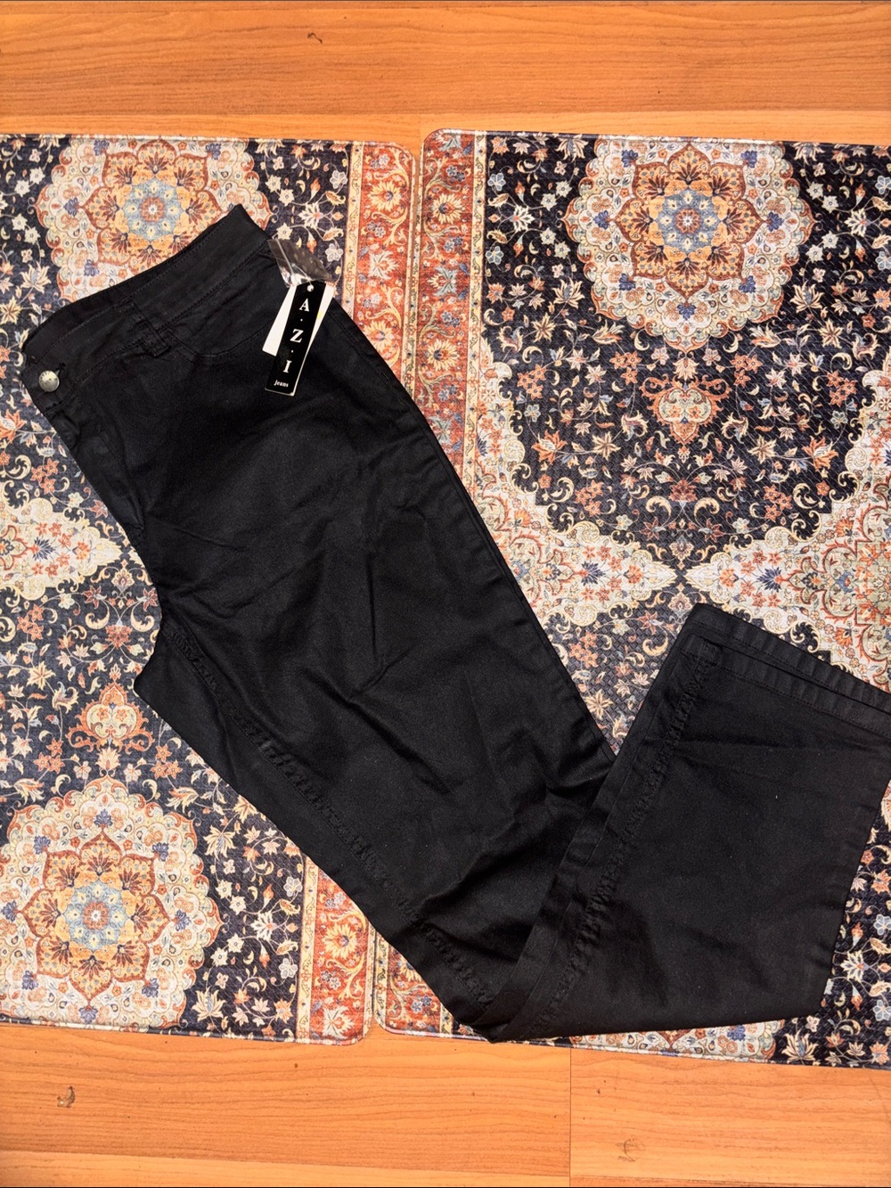 NWT A.Z.I. Black Retro Modern Jeans Stretch Skinny High Rise Women’s Size 14 NWT